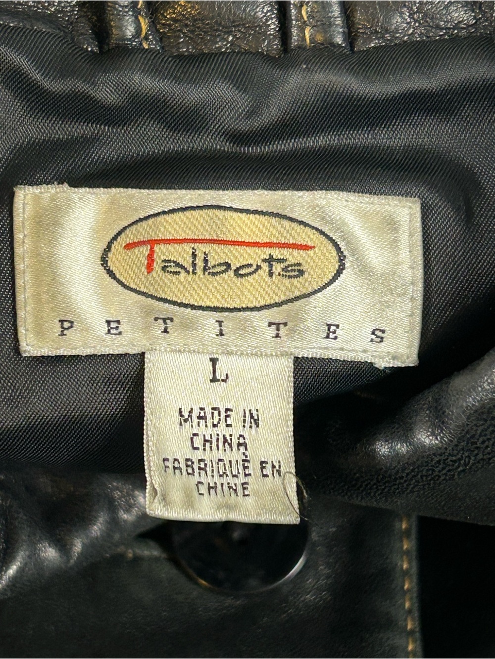 Talbots Black Genuine Leather Button-Front Women's Coat - Picture 2 of 13